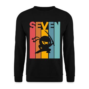 Ninja 7ème anniversaire Enfants - Sweat-shirt Unisexe - noir - Devant - Alina (178cm) & Michal (187cm)