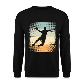 Handball - Unisex Sweatshirt - black - Front - Alina (178cm) & Michal (187cm)
