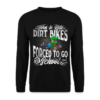 Motocross - Unisex Sweatshirt - black - Front - Alina (178cm) & Michal (187cm)