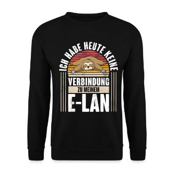 Faultier E-Lan - Unisex Pullover - Schwarz - Vorne - Alina (178cm) & Michal (187cm)