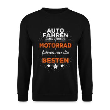 Motorrad Fahren Nur Die Besten Motorradfahrer Bike - Unisex Pullover - Schwarz - Vorne - Alina (178cm) & Michal (187cm)