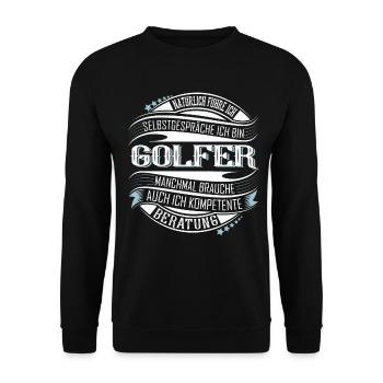 Golfer Golf - Unisex Pullover - Schwarz - Vorne - Alina (178cm) & Michal (187cm)