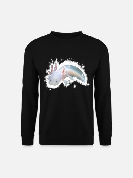 white axolotl - Unisex Sweatshirt - black