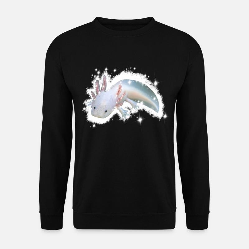 white axolotl - Unisex Sweatshirt - black