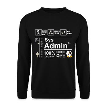 Sys Admin Penguin Computer Nerd pc Board cpu inh - Unisex Sweatshirt - black - Front - Alina (178cm) & Michal (187cm)