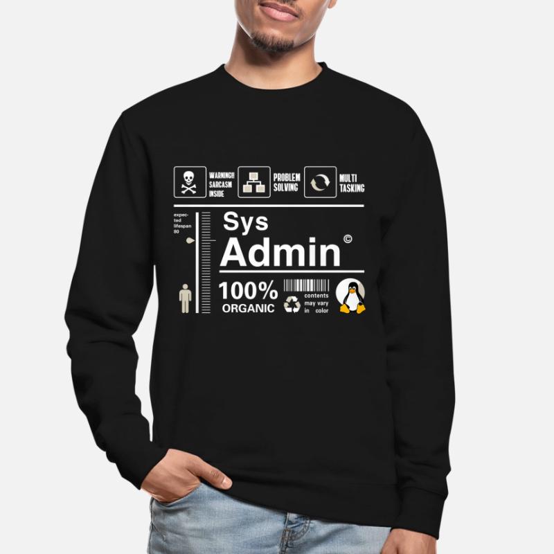 Sys Admin Penguin Computer Nerd pc Board cpu inh Unisex Sweatshirt