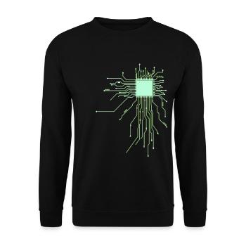 platine Core cpu Computer Nerd pc humor geek code - Unisex Pullover - Schwarz - Vorne - Alina (178cm) & Michal (187cm)