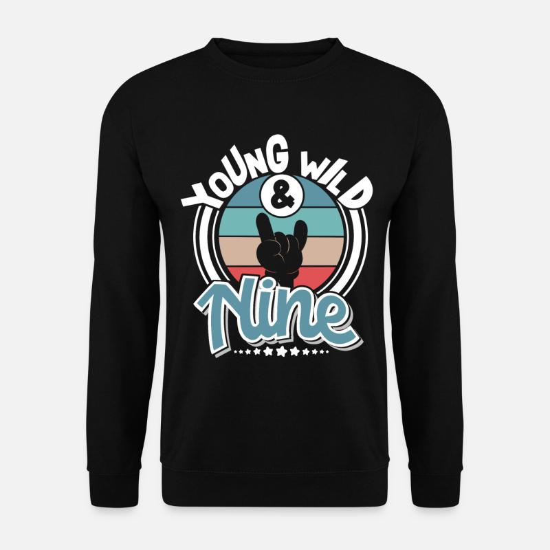 9 years 9th birthday - Unisex Sweatshirt - black