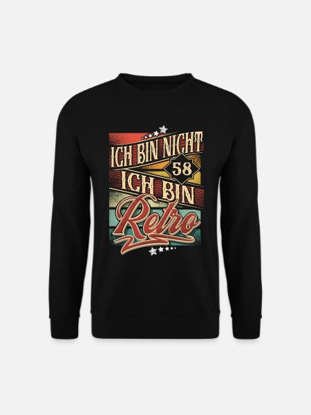 58. Geburtstag Retro Vintage - Unisex Pullover - Schwarz