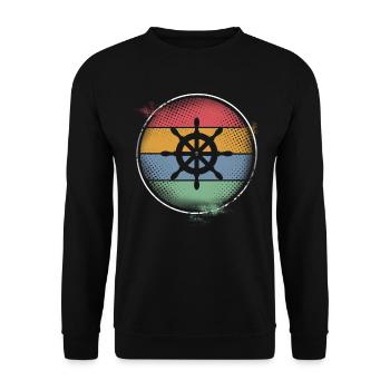 Steering wheel - Unisex Sweatshirt - black - Front - Alina (178cm) & Michal (187cm)