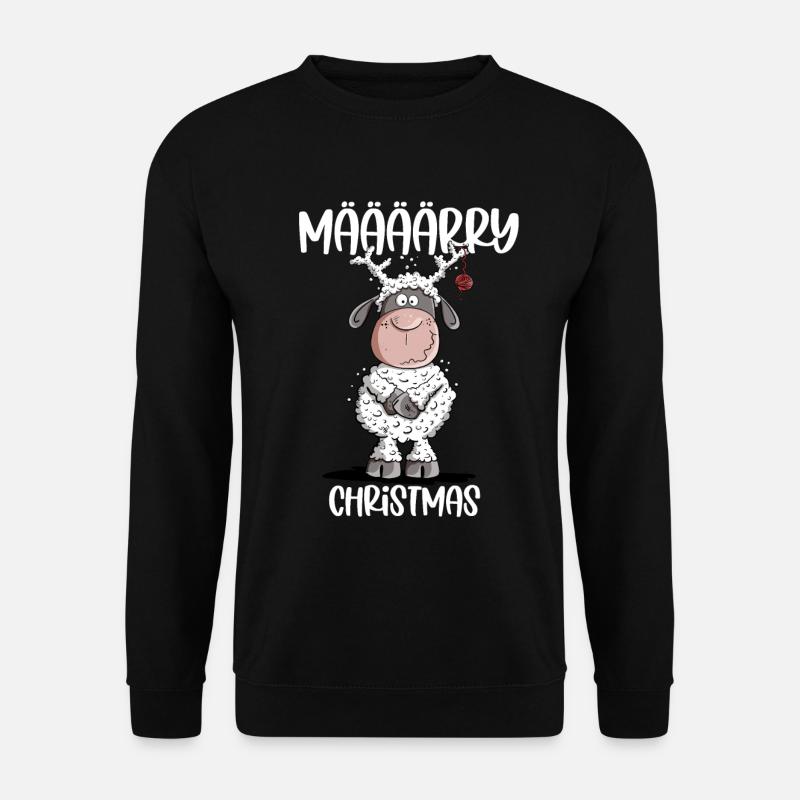 Määärry Christmas Sheep plays reindeer - Unisex Sweatshirt - black