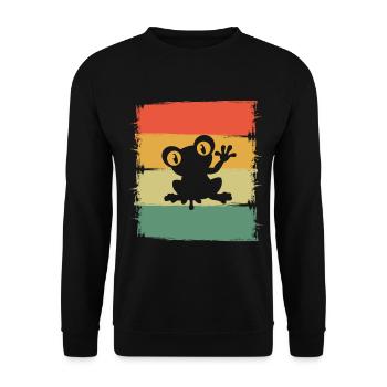 Frosch - Unisex Pullover - Schwarz - Vorne - Alina (178cm) & Michal (187cm)