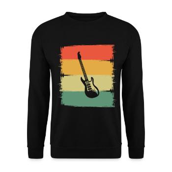 Guitare Guitare Électrique Guitariste - Sweat-shirt Unisexe - noir - Devant - Alina (178cm) & Michal (187cm)