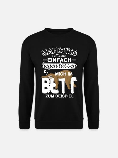 Faultier Schlafshirt Schlafanzug Faultier Pyjama - Unisex Pullover - Schwarz