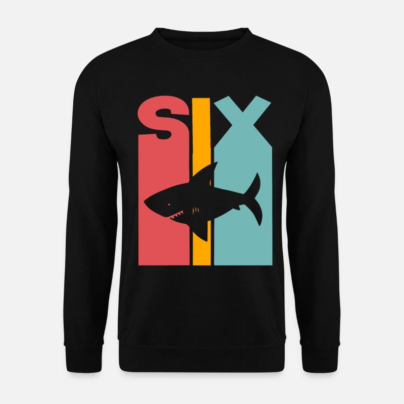 6. Geburtstag 6 Jahre Hai - Unisex Pullover - Schwarz
