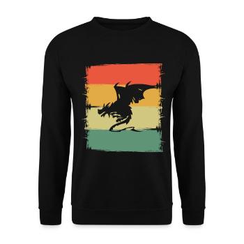 Dragon Dragon - Unisex Sweatshirt - black - Front - Alina (178cm) & Michal (187cm)