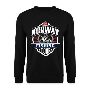 Norvège Pêcheur pêcheur - Sweat-shirt Unisexe - noir - Devant - Alina (178cm) & Michal (187cm)