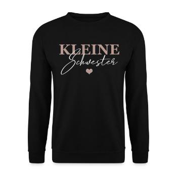 Kleine Schwester - Unisex Pullover - Schwarz - Vorne - Alina (178cm) & Michal (187cm)
