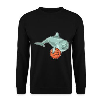 Dolphin Basketteur Basketteur - Sweat-shirt Unisexe - noir - Devant - Alina (178cm) & Michal (187cm)