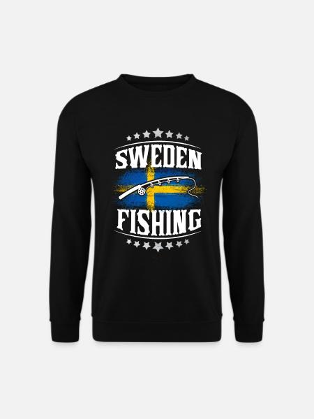 Schweden Fischen Angeln Angler - Unisex Pullover - Schwarz
