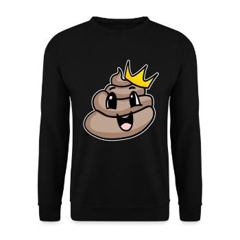 Poop King - Unisex Sweatshirt - black - Front - Alina (178cm) & Michal (187cm)