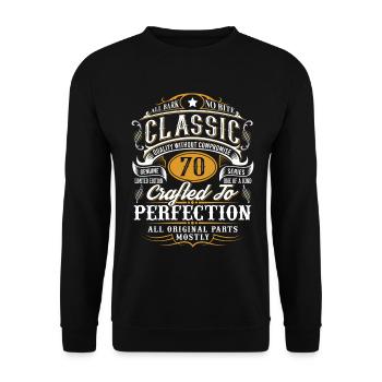 70e anniversaire - Sweat-shirt Unisexe - noir - Devant - Alina (178cm) & Michal (187cm)