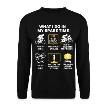 Cyclisme cyclisme passion cyclisme humour cadeau - Sweat-shirt Unisexe - noir - Devant - Alina (178cm) & Michal (187cm)