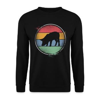 Pig - Unisex Sweatshirt - black - Front - Alina (178cm) & Michal (187cm)