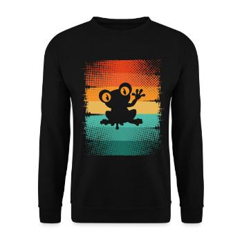 Frosch - Unisex Pullover - Schwarz - Vorne - Alina (178cm) & Michal (187cm)