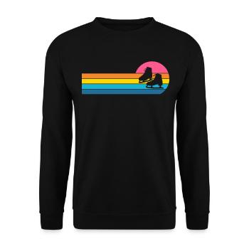 Schlittschuh - Unisex Pullover - Schwarz - Vorne - Alina (178cm) & Michal (187cm)
