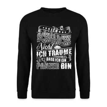 Panzer - Unisex Pullover - Schwarz - Vorne - Alina (178cm) & Michal (187cm)