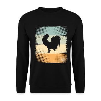 Rooster - Unisex Sweatshirt - black - Front - Alina (178cm) & Michal (187cm)
