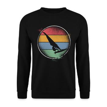 Surfer Surfing - Unisex Sweatshirt - black - Front - Alina (178cm) & Michal (187cm)
