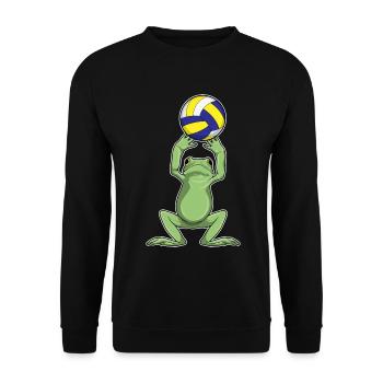 Frog Volleyball Player Volleyball - Unisex Sweatshirt - black - Front - Alina (178cm) & Michal (187cm)