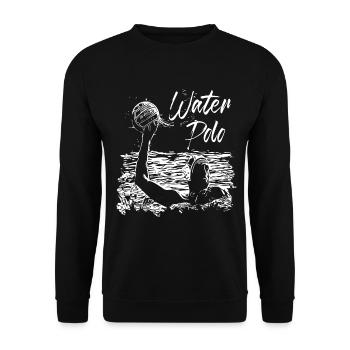 Waterpolo - Sweat-shirt Unisexe - noir - Devant - Alina (178cm) & Michal (187cm)