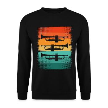 Trompette - Sweat-shirt Unisexe - noir - Devant - Alina (178cm) & Michal (187cm)