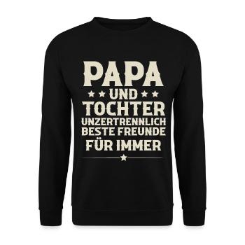 Vater Und Tochter - Unisex Pullover - Schwarz - Vorne - Alina (178cm) & Michal (187cm)