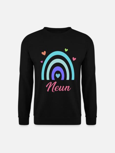 9. Geburtstag Regenbogen - Unisex Pullover - Schwarz