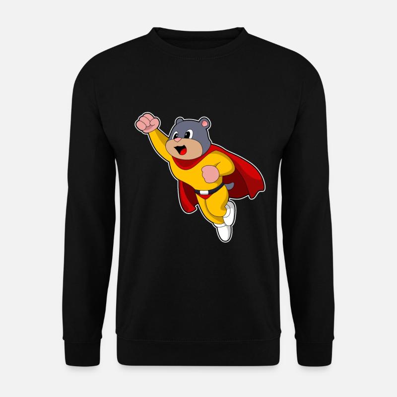 Maulwurf Superheld Umhang - Unisex Pullover - Schwarz
