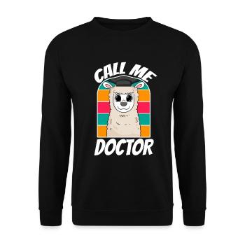 Promotion Doktorarbeit Doktortitel - Unisex Pullover - Schwarz - Vorne - Alina (178cm) & Michal (187cm)