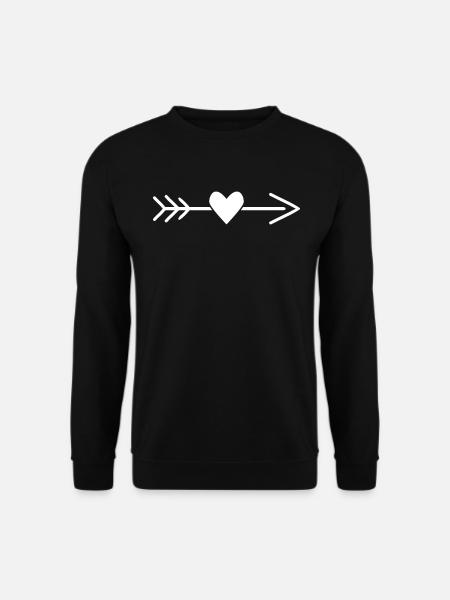 Flèche de cœur - Sweat-shirt Unisexe - noir