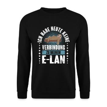 Faultier E Lan - Unisex Pullover - Schwarz - Vorne - Alina (178cm) & Michal (187cm)