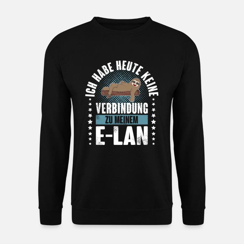 Faultier E Lan - Unisex Pullover - Schwarz