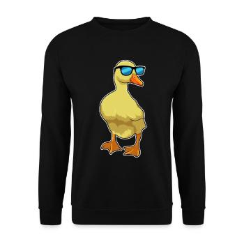 Ente Sonnenbrille - Unisex Pullover - Schwarz - Vorne - Alina (178cm) & Michal (187cm)