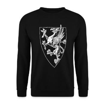 Rostock - standing griffin - Unisex Sweatshirt - black - Front - Alina (178cm) & Michal (187cm)