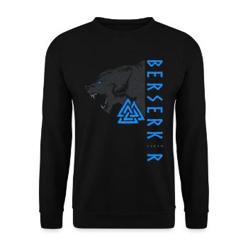 Berserkir Bear Norse Paganism Viking Wotan Knot - Unisex Sweatshirt - black - Front - Alina (178cm) & Michal (187cm)