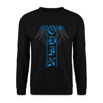 Wölfe Odin Geri Freki Vegvisir Wotansknoten Wolf - Unisex Pullover - Schwarz - Vorne - Alina (178cm) & Michal (187cm)
