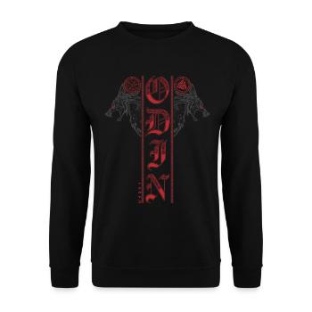 Wotansknoten Wolf Odin Geri Freki Wölfe Vegvisir - Unisex Pullover - Schwarz - Vorne - Alina (178cm) & Michal (187cm)