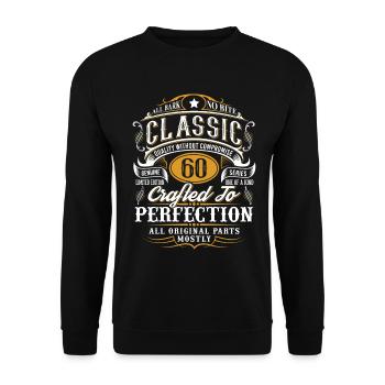 60th birthday - Unisex Sweatshirt - black - Front - Alina (178cm) & Michal (187cm)