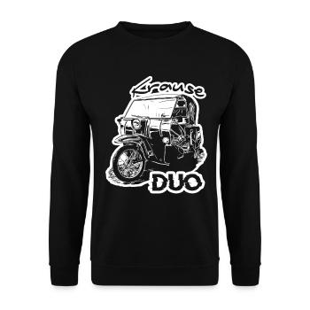 Krause Duo - Unisex Pullover - Schwarz - Vorne - Alina (178cm) & Michal (187cm)